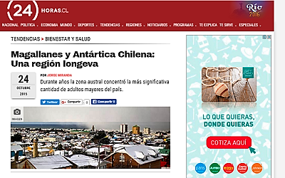 Sitio web 24 Horas de TVN publicó información sobre Centro de Biomedicina, Cebima