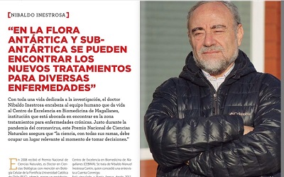 Entrevista a Nibaldo Inestrosa en revista Cuenta Conmigo de Gasco Magallanes